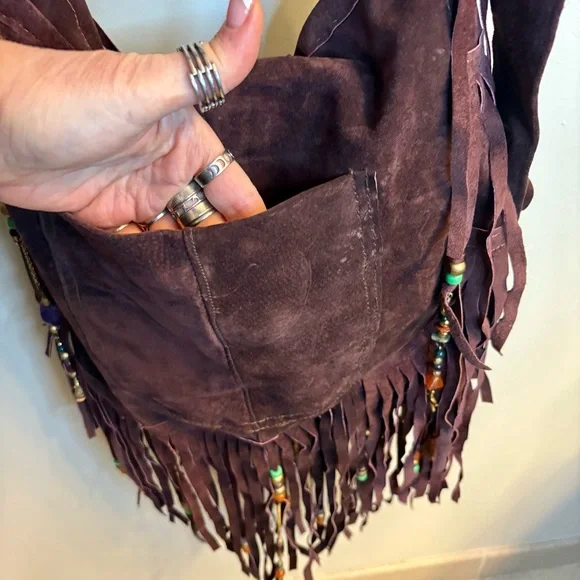 Handmade One of a Kind Boho Bag with Lots of Dangly Jewels and Gemstones